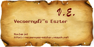 Vecsernyés Eszter névjegykártya