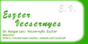 eszter vecsernyes business card