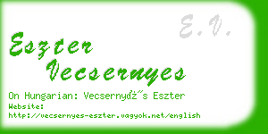 eszter vecsernyes business card